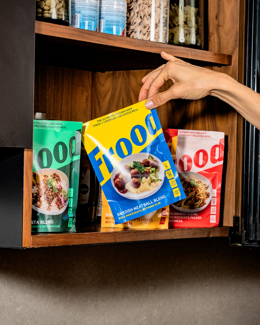 Pick a flavour + protein. Pick one of our 4 blends plus your favourite protein.