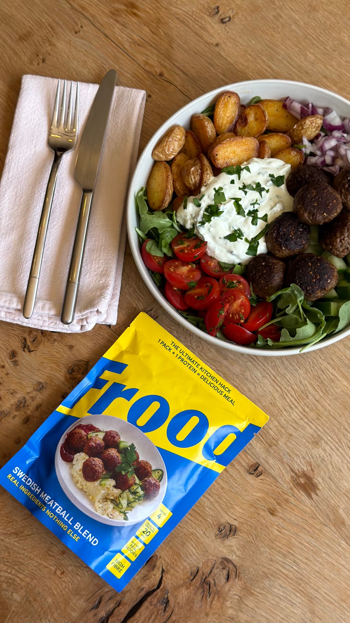 Swedish Meatball Salad Bowl