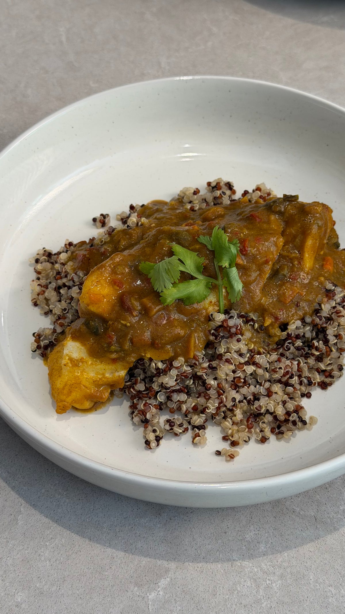 Golden Curry Cod with Quinoa