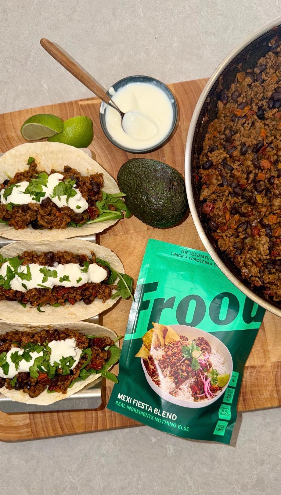 Loaded Beef and Black Bean Tacos 